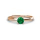 1 - Solus Round Emerald Solitaire Engagement Ring  