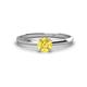1 - Solus Round Yellow Sapphire Solitaire Engagement Ring  