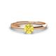 1 - Solus Round Yellow Sapphire Solitaire Engagement Ring  