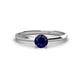 1 - Solus Round Blue Sapphire Solitaire Engagement Ring  