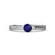 1 - Keona Blue Sapphire Solitaire Bridal Set Ring 