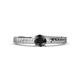 1 - Keona Black Diamond Solitaire Bridal Set Ring 