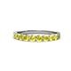 1 - Clara 3.00 mm Yellow Diamond 10 Stone Wedding Band 