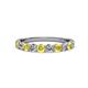 2 - Clara 3.00 mm Yellow Sapphire and Diamond 10 Stone Wedding Band 