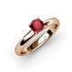 3 - Bianca 6.00 mm Round Ruby Solitaire Engagement Ring 