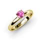 3 - Bianca Pink Sapphire Solitaire Engagement Ring 