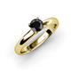 3 - Bianca 6.00 mm Round Black Diamond Solitaire Engagement Ring 