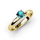 3 - Bianca 6.50 mm Round London Blue Topaz Solitaire Engagement Ring 