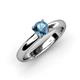 3 - Bianca Blue Topaz Solitaire Ring  