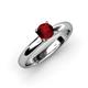 3 - Bianca Red Garnet Solitaire Ring  