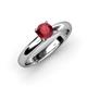 3 - Bianca Ruby Solitaire Ring  