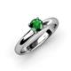 3 - Bianca 6.00 mm Round Emerald Solitaire Engagement Ring 