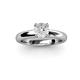 2 - Bianca 6.00 mm Round White Sapphire Solitaire Engagement Ring 