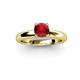 2 - Bianca 6.00 mm Round Ruby Solitaire Engagement Ring 
