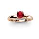 2 - Bianca 6.00 mm Round Ruby Solitaire Engagement Ring 