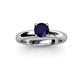2 - Bianca 6.00 mm Round Blue Sapphire Solitaire Engagement Ring 
