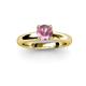 2 - Bianca 6.50 mm Round Pink Tourmaline Solitaire Engagement Ring 