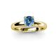 2 - Bianca 6.50 mm Round Blue Topaz Solitaire Engagement Ring 