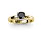 2 - Bianca 6.00 mm Round Black Diamond Solitaire Engagement Ring 