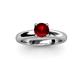 2 - Bianca Red Garnet Solitaire Ring  