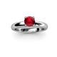 2 - Bianca Ruby Solitaire Ring  