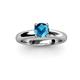 2 - Bianca Blue Diamond Solitaire Ring  