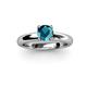 2 - Bianca London Blue Topaz Solitaire Ring  