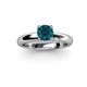 2 - Bianca 6.00 mm Round Blue Diamond Solitaire Engagement Ring 
