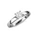 4 - Kyle 6.00 mm Round White Sapphire Solitaire Engagement Ring 