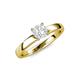 4 - Kyle 6.00 mm Round White Sapphire Solitaire Engagement Ring 