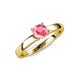 4 - Kyle 6.50 mm Round Pink Tourmaline Solitaire Engagement Ring 