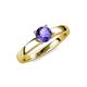 4 - Kyle 6.50 mm Round Iolite Solitaire Engagement Ring 