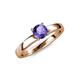 4 - Kyle 6.50 mm Round Iolite Solitaire Engagement Ring 