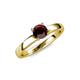 4 - Kyle 6.50 mm Round Red Garnet Solitaire Engagement Ring 