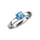 4 - Kyle Blue Topaz Solitaire Ring  