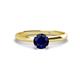 1 - Solus Round Blue Sapphire Solitaire Engagement Ring  
