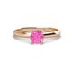 1 - Solus Round Pink Sapphire Solitaire Engagement Ring  