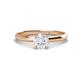 1 - Solus Round White Sapphire Solitaire Engagement Ring  