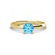 1 - Solus Round Blue Topaz Solitaire Engagement Ring  