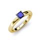 3 - Kyle Princess Cut Blue Sapphire Solitaire Engagement Ring 