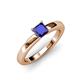 3 - Kyle Princess Cut Blue Sapphire Solitaire Engagement Ring 