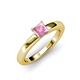 3 - Kyle Princess Cut Pink Tourmaline Solitaire Engagement Ring 