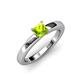 3 - Kyle Princess Cut Peridot Solitaire Engagement Ring 