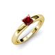 3 - Kyle Princess Cut Red Garnet Solitaire Engagement Ring 