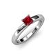 3 - Kyle Princess Cut Ruby Solitaire Engagement Ring 