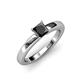 3 - Kyle Princess Cut Black Diamond Solitaire Engagement Ring 