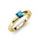3 - Kyle Princess Cut Blue Diamond Solitaire Engagement Ring 
