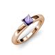 3 - Kyle Princess Cut Iolite Solitaire Engagement Ring 