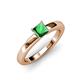 3 - Kyle Princess Cut Emerald Solitaire Engagement Ring 