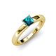 3 - Kyle Princess Cut London Blue Topaz Solitaire Engagement Ring 